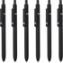 6 Pack Gel Pens, Black Ink Pens Fine Point Smooth Writing Pens Bulk, Soft Touch Cute Pens Aesthetic School Supplies, 0.5mm Black Pens for Journali...