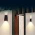 Outdoor Solar LED Up and Down Wall Lights, Waterproof Small Decorative Lamp for Fence Pathway Porch Staircase Hallway Garage (White & Warm White)...