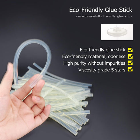 Hot glue gun kit, transparent glue stick, colored glue stick, carving knife with 5 cutting heads, two pointed tweezers, small jewelry box, electro...