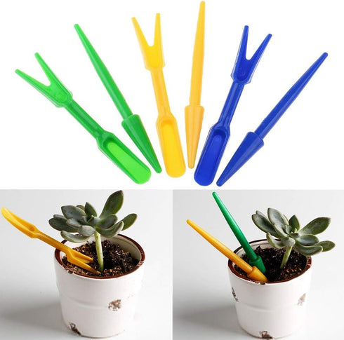 12 Sets (2pcs/set) Garden Plastic Seeds Widger Seedlings Dibber Sowing Digging Tools Transplanting Planting Tools(Random Color)...