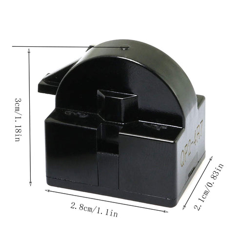 2-Pack QP2-4.7 PTC Refrigerator Start Relay Replacement 1 Pin Wine Centers Beverage Coolers Compressor Starter QP2-4R7 4.7 ohm Black...