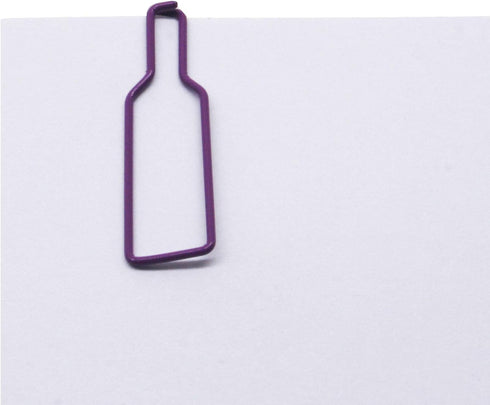 100 Count Wine Bottle Shaped Paper Clips Great for Paper Clip Collectors or Office Gift - Comes in Round Tin with Lid and Gift Box (Red)...