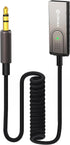 Bluetooth 5.3 to Aux Adapter for Car, Supports 2 Smartphones, USB to 3.5mm Bluetooth Receiver adds Bluetooth to Car, Speaker, and Home Stereo Audi...