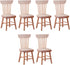 Toyvian 6 pcs 1: 12 Scale Dollhouse Chairs Mini Wood Chair Miniature Furniture Photograph Layout Props for Dollhouse Lanscape Garden...
