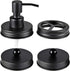 Mason Jar Bathroom Accessories Lids Set(4pcs) - Jars Not Included - Soap Dispenser,Toothbrush Holder, Apothecary Jars Lids for Regular Mouth Mason...