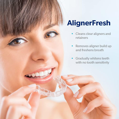 EverSmile AlignerFresh Extra Whitening Aligner & Retainer Cleaning Foam. AlignerFresh Cleaning Foam for Invisalign, ClearCorrect, Essix, Hawley Tr...