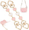 2Pcs Purse Chain Strap Extende, DIY Flat Chain Strap Handle Bag Accessories Replacement Womens Accessory Bag Chain Straps Heart Shape...