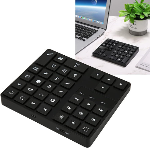 Keyboard for Procreate, Rechargeable Drawing Keyboard with 35 Shortcut Keys, One Handed Buetooth Keypad for Drawing Shortcuts, Graphic Tablets, Dr...
