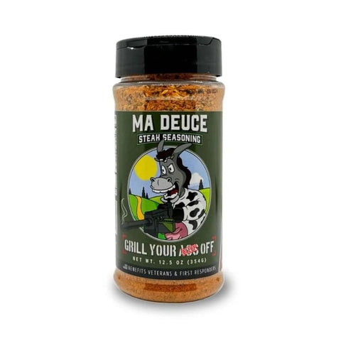 Ma Deuce Steak Seasoning by Grill Your As Off - BBQ & Grill Seasoning, Best on Steaks, Burgers, and Meats - Dry Rub - 100% Veteran Owned - USA Mad...