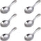 6pcs Stainless Steel Short Handle Spoons, 3.54x1.77inch Round Dessert Spoons Ice Cream Spoon Use for Kitchen or Restaurant(Silver)...