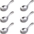 6pcs Stainless Steel Short Handle Spoons, 3.54x1.77inch Round Dessert Spoons Ice Cream Spoon Use for Kitchen or Restaurant(Silver)...