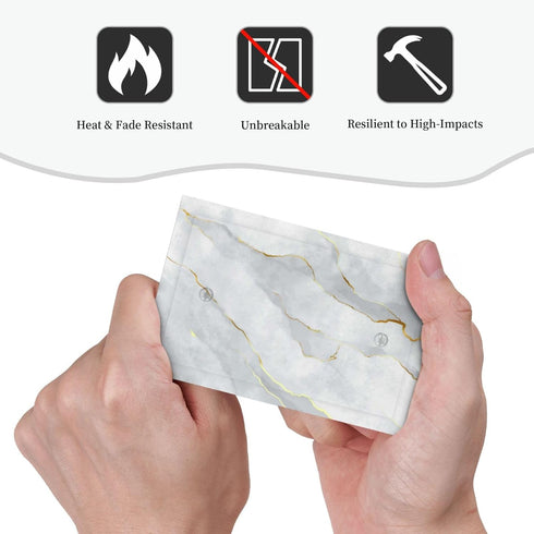 White Grey Marble Light Switch Cover Plates No Device Single Blank Wall Plate Decorative Electrical Faceplate for Bathroom Bedroom Home Decor Acce...