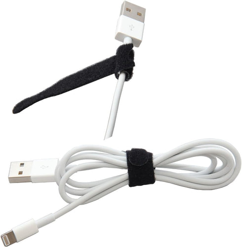 Reusable Cable Ties 1/2" x 4" for Cable Management and Organizing Cords - 30 Pack (Black)...