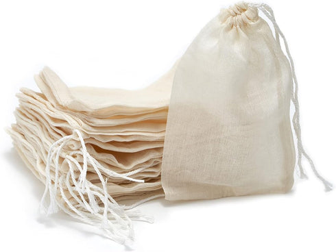LOOKSGO 25 Pcs 4x6 Inch Muslin Bag Sachet Bag for Party Wedding Home Supplies Cotton Drawstring Bags for Jewelry...