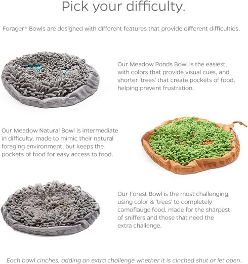 Pet Parents® Forager® Bowls, Slow Feeder Dog Bowls with SoftSnout™ & Non-Slip Backing Technology, Dog Puzzle Toys, Dog Snuffle Mat & Snuffle Mat f...