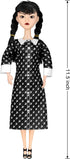 Girls Black Dolls, 11.5'' Toys Long Sleeve Dots Black Hair & Black Shoe, Birthday for Girls Fans Kids...