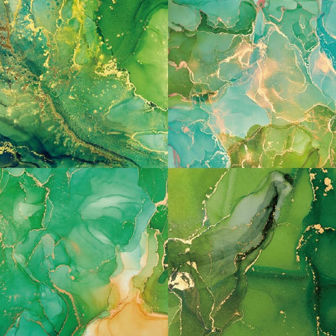 6"X6"-24 sheets Green Emerald Radiance Pattern Paper Pad Designed Art Papers For Gift Album Art Decorative Craft Paper ,Christmas DIY, Retro Decor...