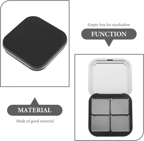 Beaupretty Empty Lipstick Palette Magnetic Eyeshadow Palette Makeup Foundation Blush Container with Mirror for Women Girls Black...