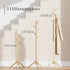 Pipishell Coat Rack Sturdy Wooden Coat Rack Stand, Adjustable Coat Tree, Free Standing Tree Hanger with 4 Sections & 8 Hooks, for Home/Bedroom/Off...