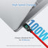 SOOPII 100W 4ft USB C to USB C Cable Fast Charge, Nylon Braided Cable with LED Display for lPhone 15/15 Pro/15 Plus/15 Pro Max,lPad Air,MacBook Pr...