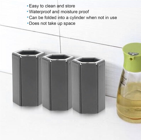 Folding Heat Resistant Pad,Heat Insulated Pad Folding Hot Pot Holder Mat for Lipstick Wax Melting,Collapsible Dish Pan Mats...