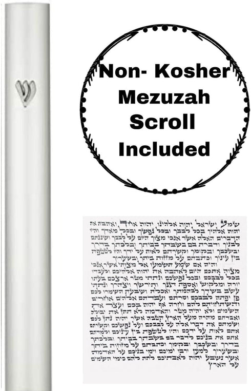 A&S Mezuzot Alumium Mezuzah Case in Silver Shin Design Weatherproof Door Mezuza Judaica Art for Home Blessing (Silver, 5 Inches)...
