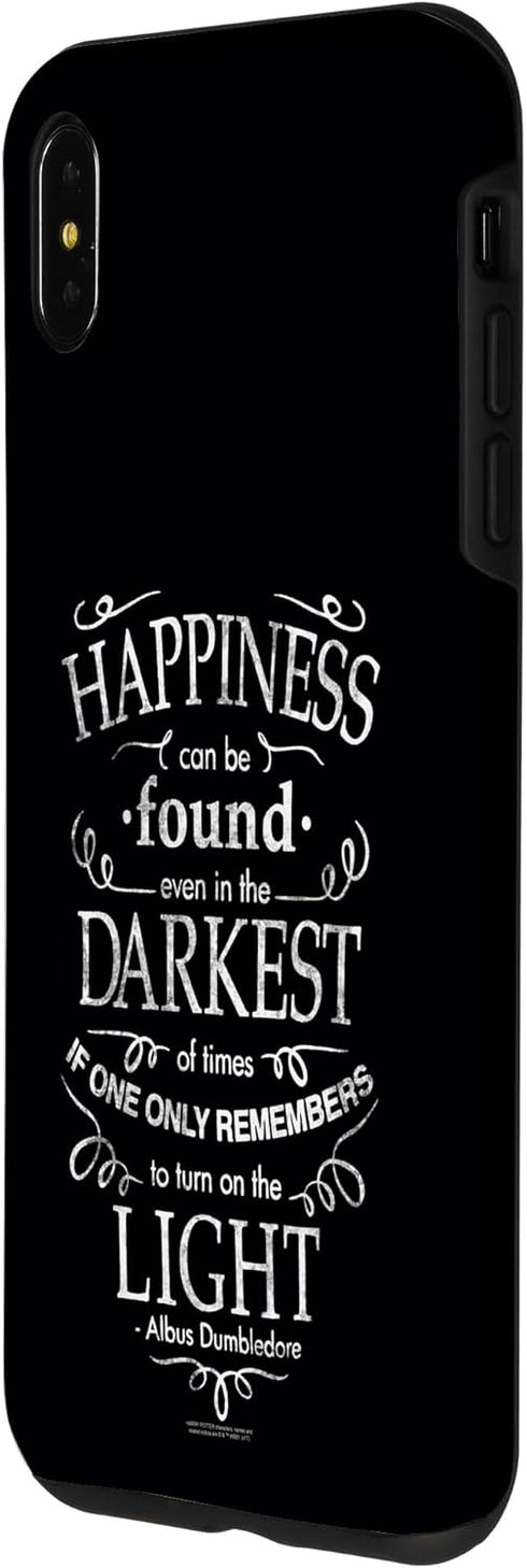 iPhone XS Max Harry Potter Happiness Quote Case...