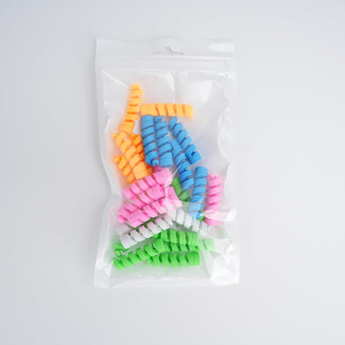 25 Pieces Charger Cable Saver, Seminer Flexible Silicone Micro USB Protector, Mouse Cable Protector Suit for All Cellphone Data Lines (White, Pink...