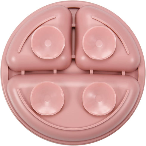 PandaEar 3 Pack Toddler Plates, Silicone Divided Suction Plate for Babies, BPA-Free 100% Food-Grade Silicone Unbreakable Baby Plate (Pink/Linen/Li...
