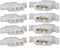 Molex Connector Lot, 4 Matched Sets, (3-Circuits) w/18-24 AWG .062" Pins, Mounting Ears (...