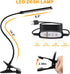Desk Lamp for Office Home, 5W USB Amber LED Clip on Light, Flexible Gooseneck Clamp Light, 5 Brightness Levels, 4/8/12/18H Auto Timer, Eye-Caring ...