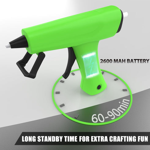 Hot Glue Gun Kit Cordless & Rechargeable with 30PCS Glue Sticks, Glue Gun and Sticks Set 15 Mins Smart Power-Off Mini Glue Gun for Crafts School D...