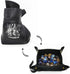 HAOMEJA DND Dice Tray Bag & Tray with Button Role Playing Dice Bag Leather dice Bag Jewelry Coin & Small Accessories Bag Storage Bag (Black)...