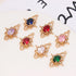 14 pcs Gold Plated Crystal Glass Charms Pendants Alloy Zirconia Enamel Pendants KC Alloy Charms Pendants for Necklace Bracelet Earring Jewelry Mak...
