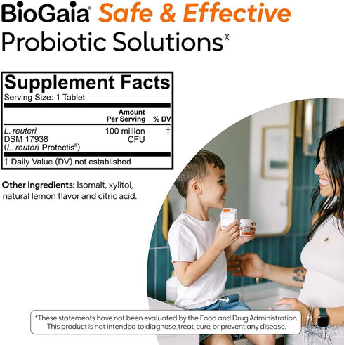 BioGaia Protectis Kids | Probiotic for Ages 3+ | Eases Occasional Digestive Issues & Promotes Regularity | Allergen, Dairy, Soy & Gluten Free | Ba...