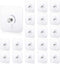 20 Pcs Self Adhesive Wall Hooks No Drill Hooks for Hanging, No-Trace Sticker Frame Hangers without Nails for Mount Wall Shelf, Heavy Duty Adhesive...