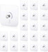 20 Pcs Self Adhesive Wall Hooks No Drill Hooks for Hanging, No-Trace Sticker Frame Hangers without Nails for Mount Wall Shelf, Heavy Duty Adhesive...