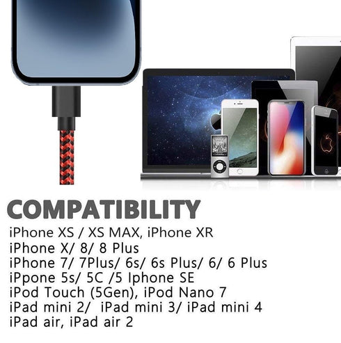 2 Pack 6FT MFi Certified i.Phone Fast Charger Fast Charging Type A to i Phone Cable Compatible withi.Phone 14 13 12 11 Pro Max Xr Xs 8 and More...