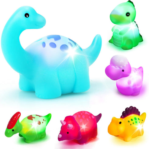 TOY Life Dinosaur Bath Toys for Kids 3 4 5 8 Light Up Bath Toys for Toddler Boys Toys Baby Bath Toys for Infants Toddler Bath Toys Bathtub Toys fo...