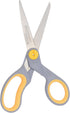 Westcott 8-Inch Titanium-Bonded Scissors with Adjustable Glide Feature for Office and Home - Gray/Yellow...
