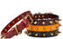 Basic Classic Adjustable Genuine Cow Leather Pet Collars for Cats Puppy Dogs (Medium/Neck 10.5"-13", A-Red)...