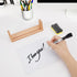 Desktop Glass Whiteboard with Wood Base, Small Whiteboard Glass Dry Erase Board Mini Whiteboard Portable Desk Whiteboard for Home, Office, 6.9x5.8...