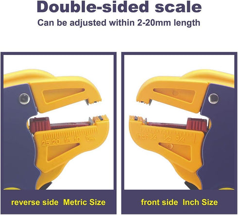 VCELINK Automatic Wire Stripper and Cutter, Professional 2 in 1 Adjustable Electrical Cable Wire Stripping Tool&Eagle Nose Pliers (7-Inch)...