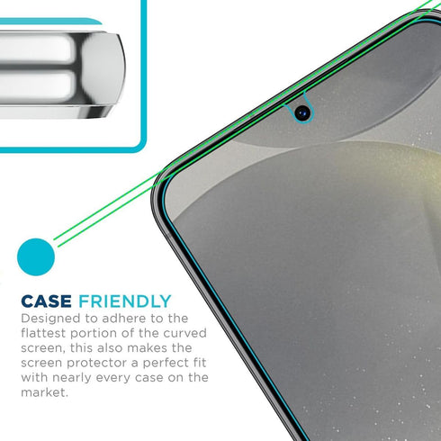 Tech Armor Samsung Galaxy S24 Plus Screen Protector - 2 Pack, Ballistic Tempered Glass, Case-Friendly Design + Installation Tray with Bonus Lens P...
