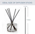 HOSSIAN 50pcs Reed Diffuser Sticks- Black Fibre Reed Diffuser Sticks-Thick Diffuser Reeds Sticks - Diffuser Sticks for Diffuser Oils Fragrance Ref...