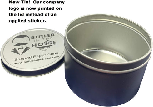 100 Count Wine Bottle Shaped Paper Clips Great for Paper Clip Collectors or Office Gift - Comes in Round Tin with Lid and Gift Box (Red)...