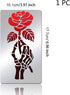 BENECREAT Stainless Steel Flower Stencil Templates, Reusable Rose and Skull Hand Painting Template Journal Tool for Wood Burning Pyrography Engrav...