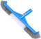 Pool Brush, 16.5" Pool Brushes for Pool Wall Cleaning, Premium Nylon Bristles Pool Brush Head with Easy Clip, Curved Ends High-Efficiency Pool Scr...