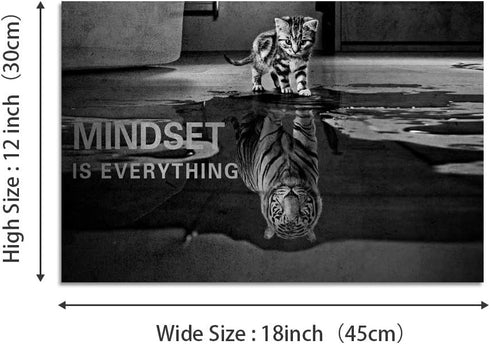 Inspirational Wall Art Cat Entrepreneurship Positive Canvas Poster Print Artwork Painting Picture Motivational Entrepreneur Art Quotes Office Wall...