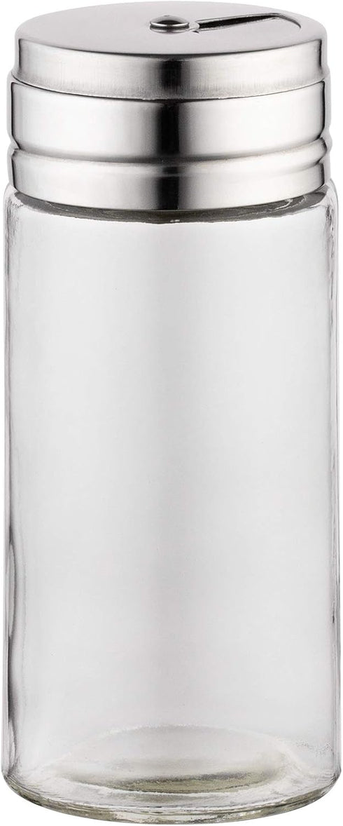 Fox Run 5167 Glass Spice Jar with Stainless Steel Shaker Lid, 6 Ounce, Clear Container for Seasonings, 1 Count (Pack of 1)...